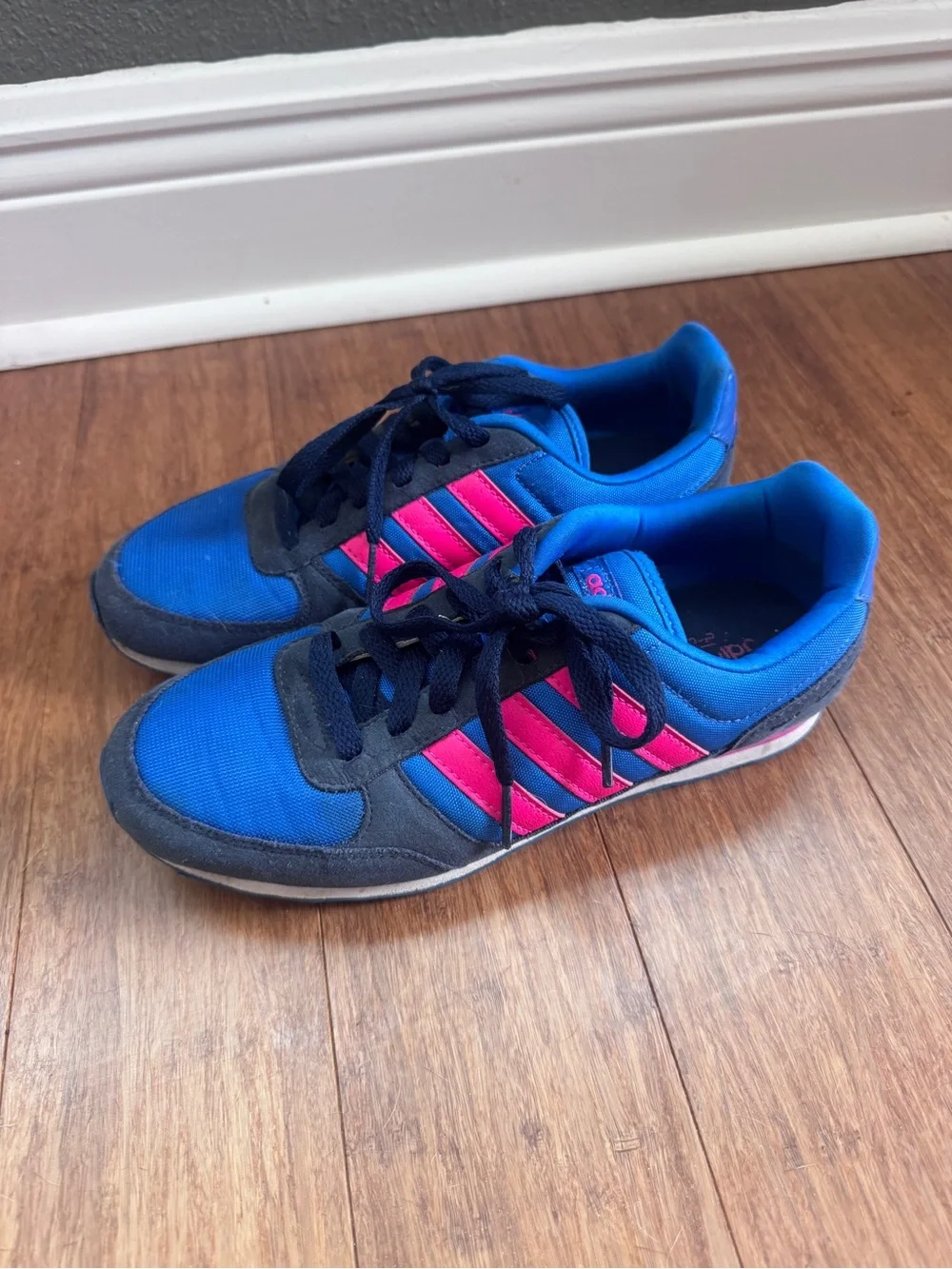 adidas Blue and Pink Athletic Sneakers